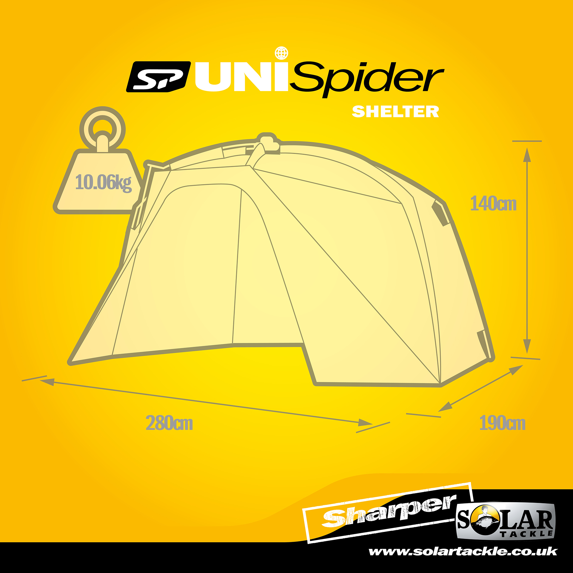 Solar SP Uni Spider Bivvy Bundle (Bivvy con Telo Imbottito Panel & Zip)