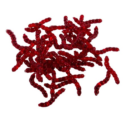 Esca di Imitazione Ultimate Baits Bloodworms Transparant Red (50pcs)