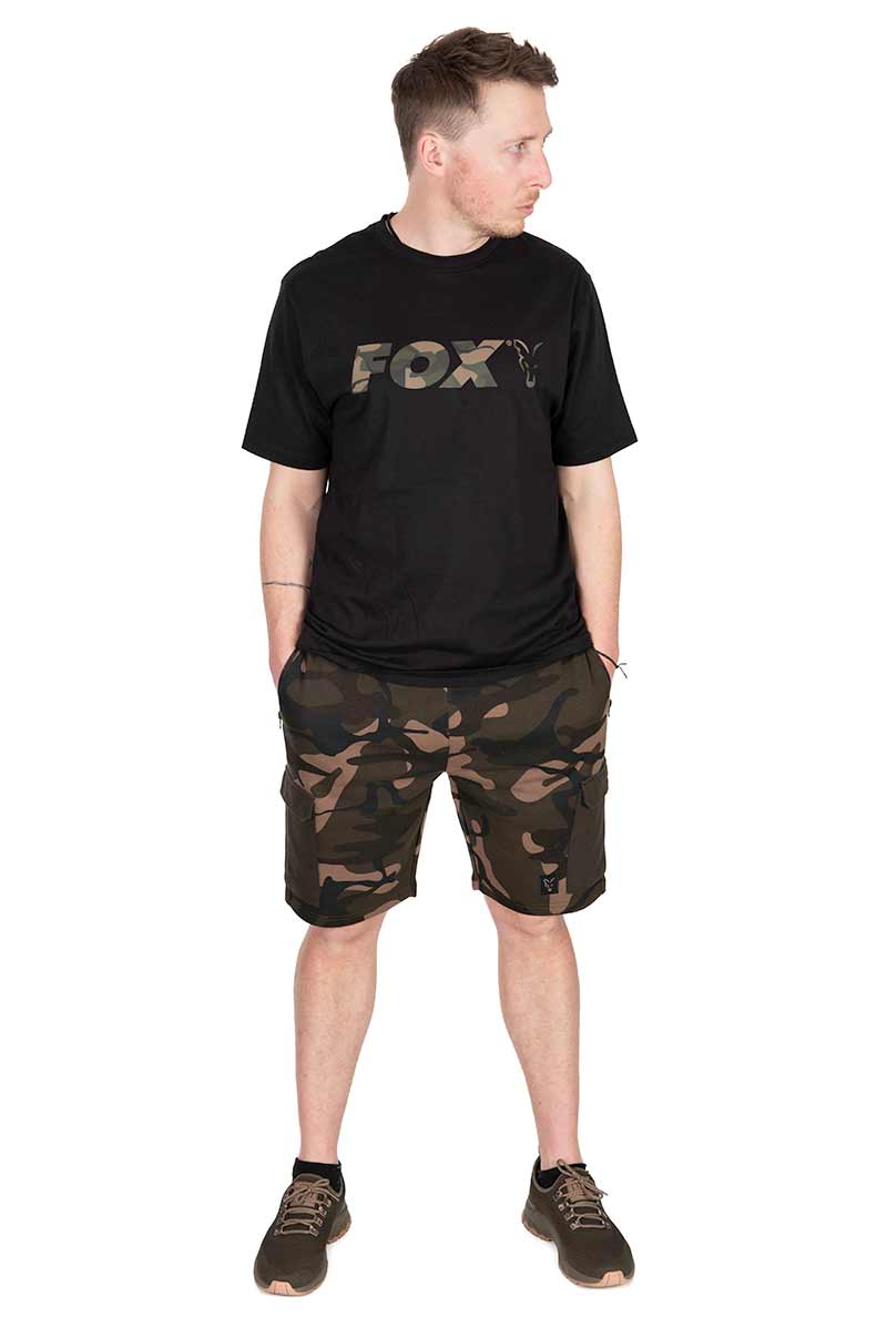 Maglietta Fox Black Camo Logo