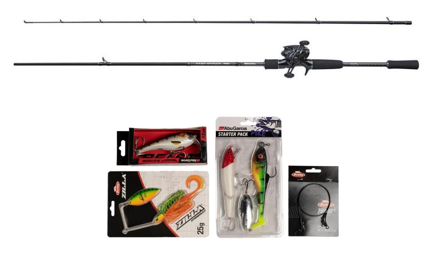 Set di Canne Baitcaster per Luccio Abu Garcia Fast Attack Pro 2.1m (20-70g)