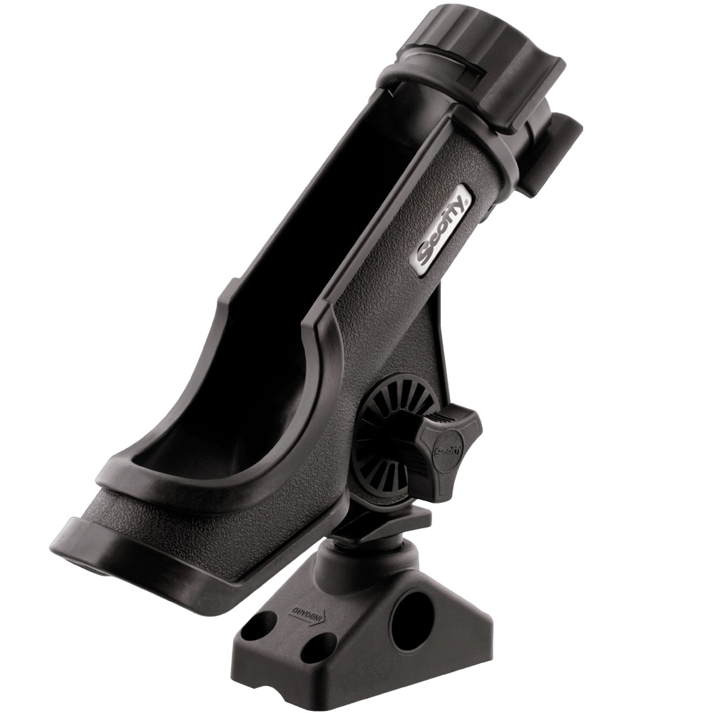 Poggiacanne Scotty Powerlock Black W/ 0241 Side/Deck Mount (4 pezzi)