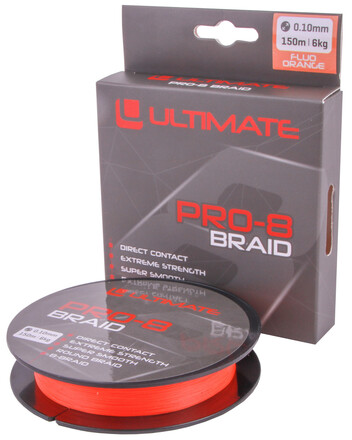 Ultimate Pro-8 Trecciato 0.14mm 8kg 150m Arancione Fluo